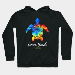 Cocoa Beach Florida Sea Turtle Conservation Tie Dye Hoodie